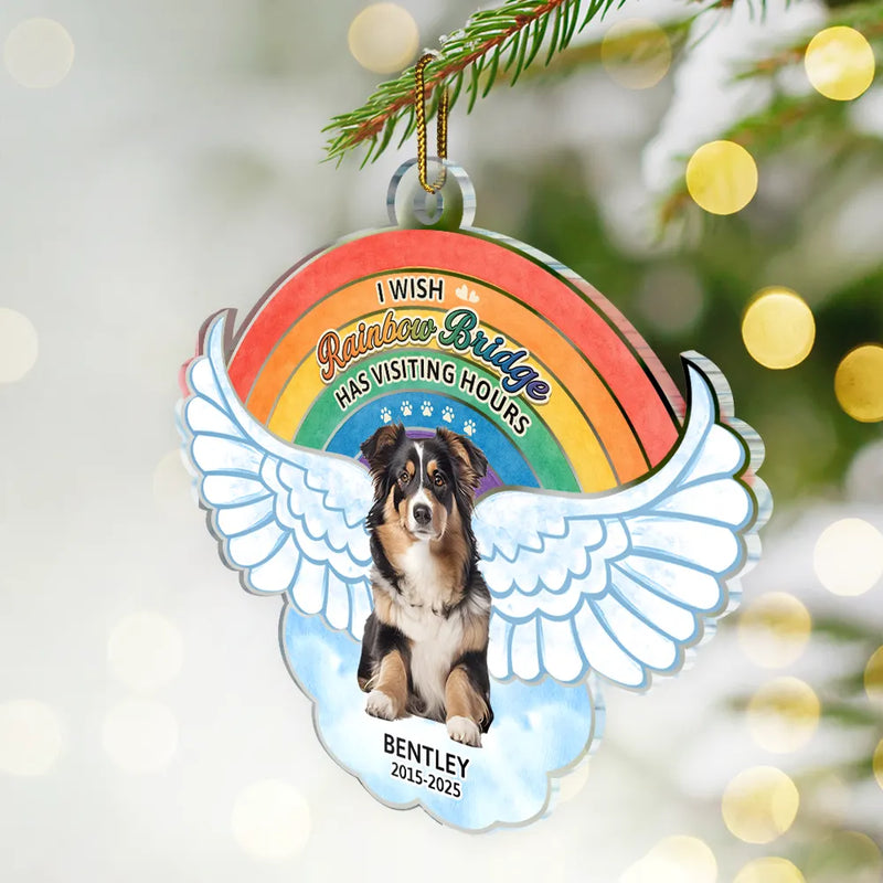 Custom Photo The Rainbow Bridge - Personalized Custom Shaped Acrylic Ornament