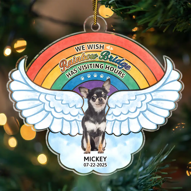 Custom Photo The Rainbow Bridge - Personalized Custom Shaped Acrylic Ornament
