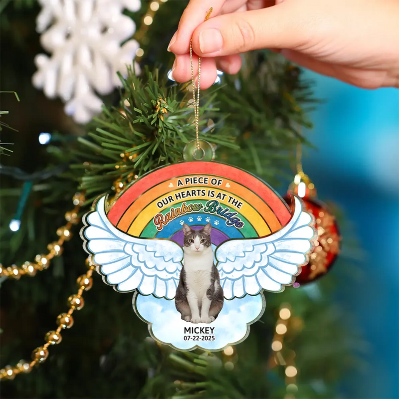 Custom Photo The Rainbow Bridge - Personalized Custom Shaped Acrylic Ornament