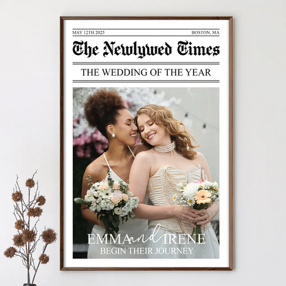 Custom Photo The Wedding Of The Year Newlywed Couples - Personalized Poster