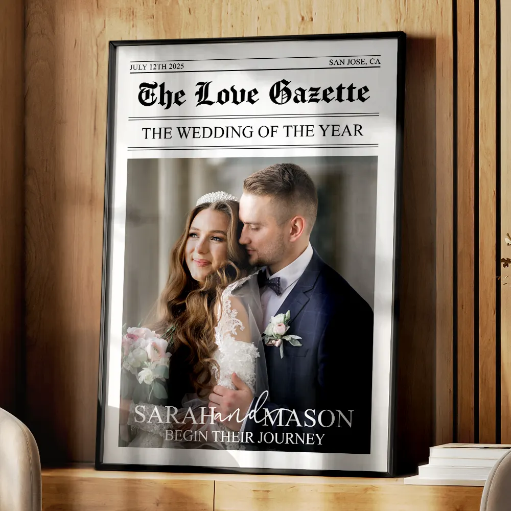 Custom Photo The Wedding Of The Year Newlywed Couples - Personalized Poster