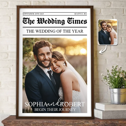 Custom Photo The Wedding Of The Year Newlywed Couples - Personalized Poster
