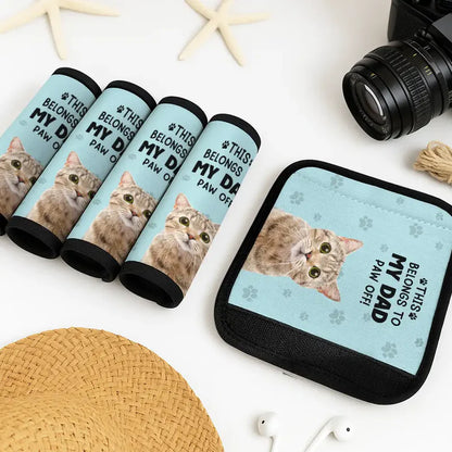 Custom Photo This Belongs To My Mom - Personalized Luggage Handle Wrap