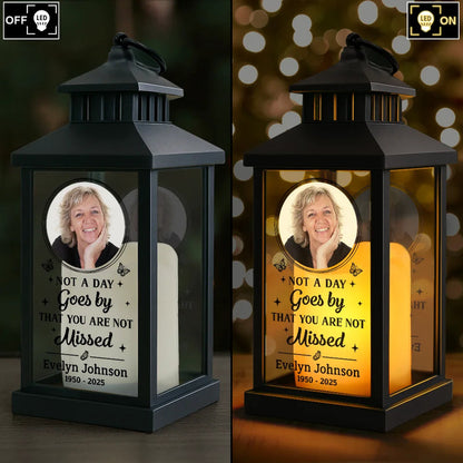 Custom Photo This Candle Burns In Loving Memory - Personalized LED Candle Lantern