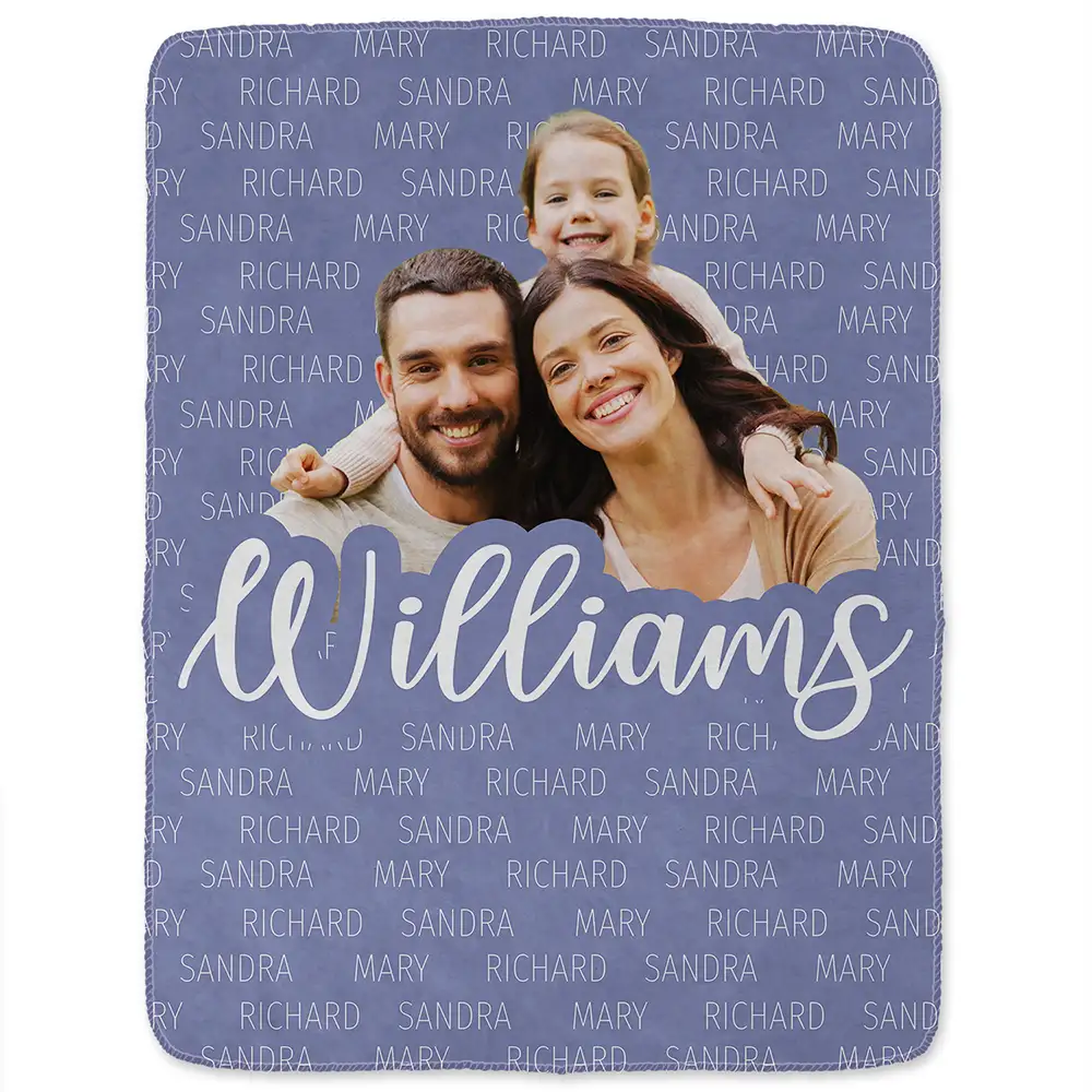 Custom Photo Together We Make A Family Custom Name - Personalized Blanket