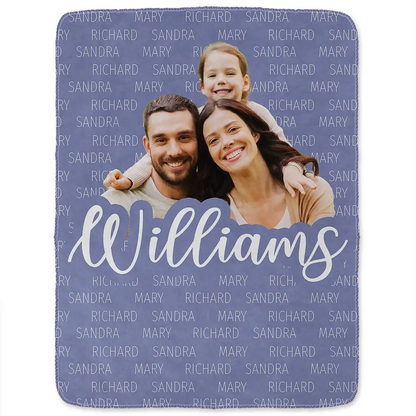 Custom Photo Together We Make A Family Custom Name - Personalized Blanket