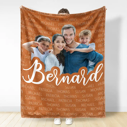 Custom Photo Together We Make A Family Custom Name - Personalized Blanket