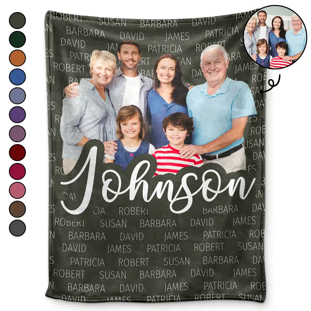 Custom Photo Together We Make A Family Custom Name - Personalized Blanket