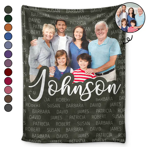 Custom Photo Together We Make A Family Custom Name - Personalized Blanket