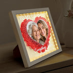 Custom Photo We Love You Everyday - Personalized LED Light Flower Shadow Box