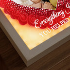 Custom Photo We Love You Everyday - Personalized LED Light Flower Shadow Box