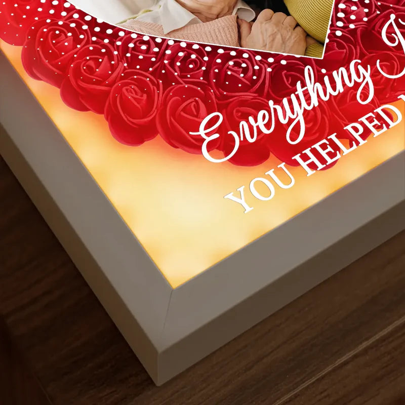 Custom Photo We Love You Everyday - Personalized LED Light Flower Shadow Box
