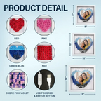 Custom Photo We Love You Everyday - Personalized LED Light Flower Shadow Box
