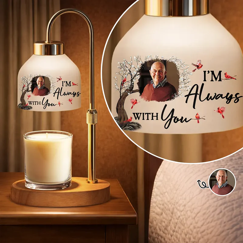 Custom Photo When You Miss Me Have No Fear Memorial - Personalized Candle Warmer Lamp