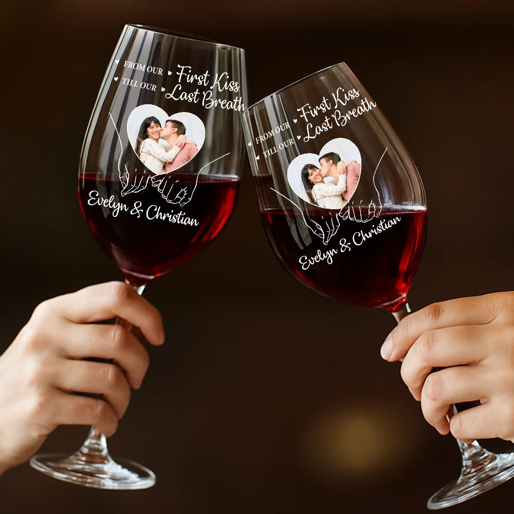 Custom Photo You And Me We Got This - Personalized Wine Glass