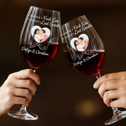 Custom Photo You And Me We Got This - Personalized Wine Glass