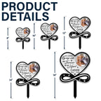 Custom Photo You Left A Paw Print On Our Hearts Forever Memorial - Personalized Metal Garden Stake