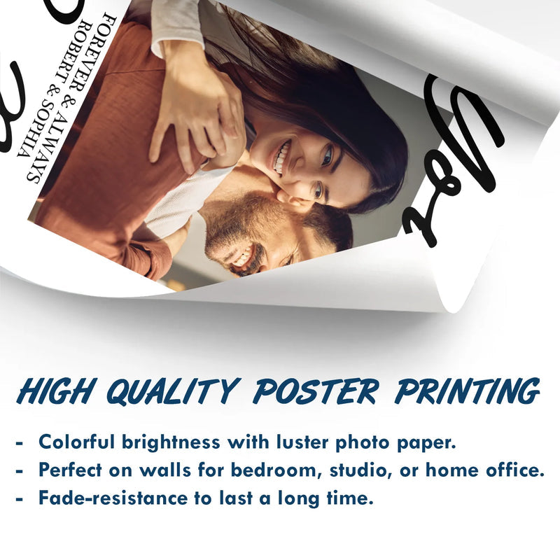 Custom Photo You & Me Forever & Always - Personalized Poster