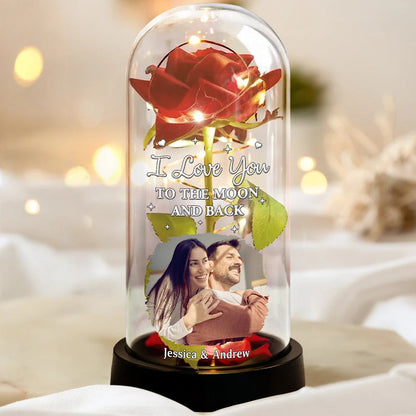 Custom Photo You & Me We Got This - Personalized Everlasting Rose Dome Lamp