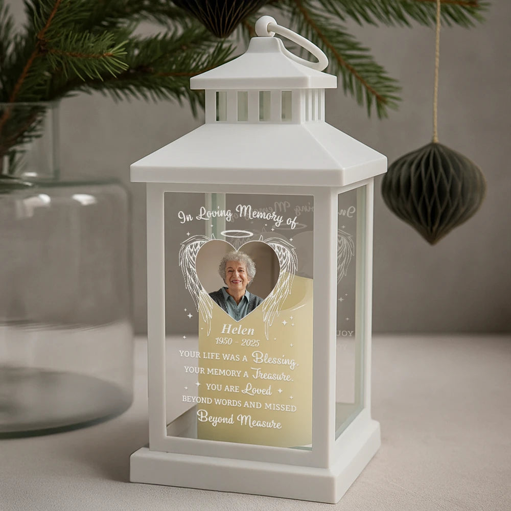 Custom Photo Your Life Was A Blessing Memorial - Personalized LED Candle Lantern