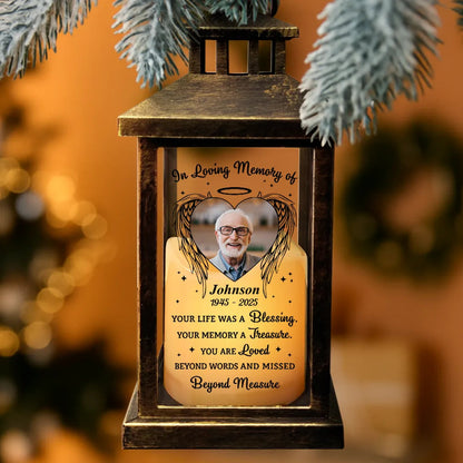 Custom Photo Your Life Was A Blessing Memorial - Personalized LED Candle Lantern