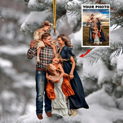 Customized Your Photo Ornament - Personalized Photo Mica Ornament - Christmas Gifts For Family ornament The Next Custom Gift