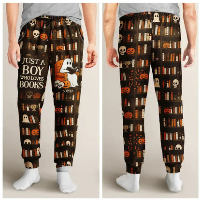 Cute Ghost Just A Girl Who Loves Books - Personalized Sweatpants