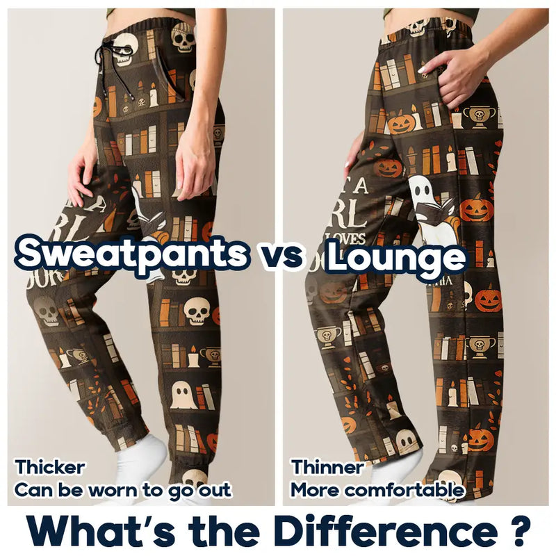 Cute Ghost Just A Girl Who Loves Books - Personalized Sweatpants