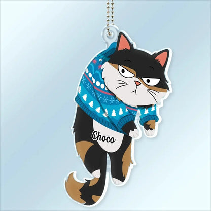 Cute Hanging Cats - Personalized Acrylic Car Hanger Keychain The Next Custom Gift