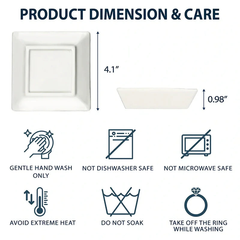 Cute Ghost Bestie Friends Until We Die Toile De Jouy Pattern - Personalized Ring Dish