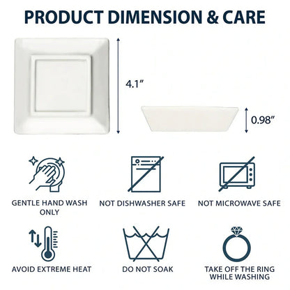 Cute Ghost Bestie Friends Until We Die Toile De Jouy Pattern - Personalized Ring Dish