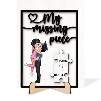 My Missing Piece Gift by Occupation Gift For Her Gift For Him Personalized  Wooden Plaque, Anniversary Gift For Couple, Dad Mom