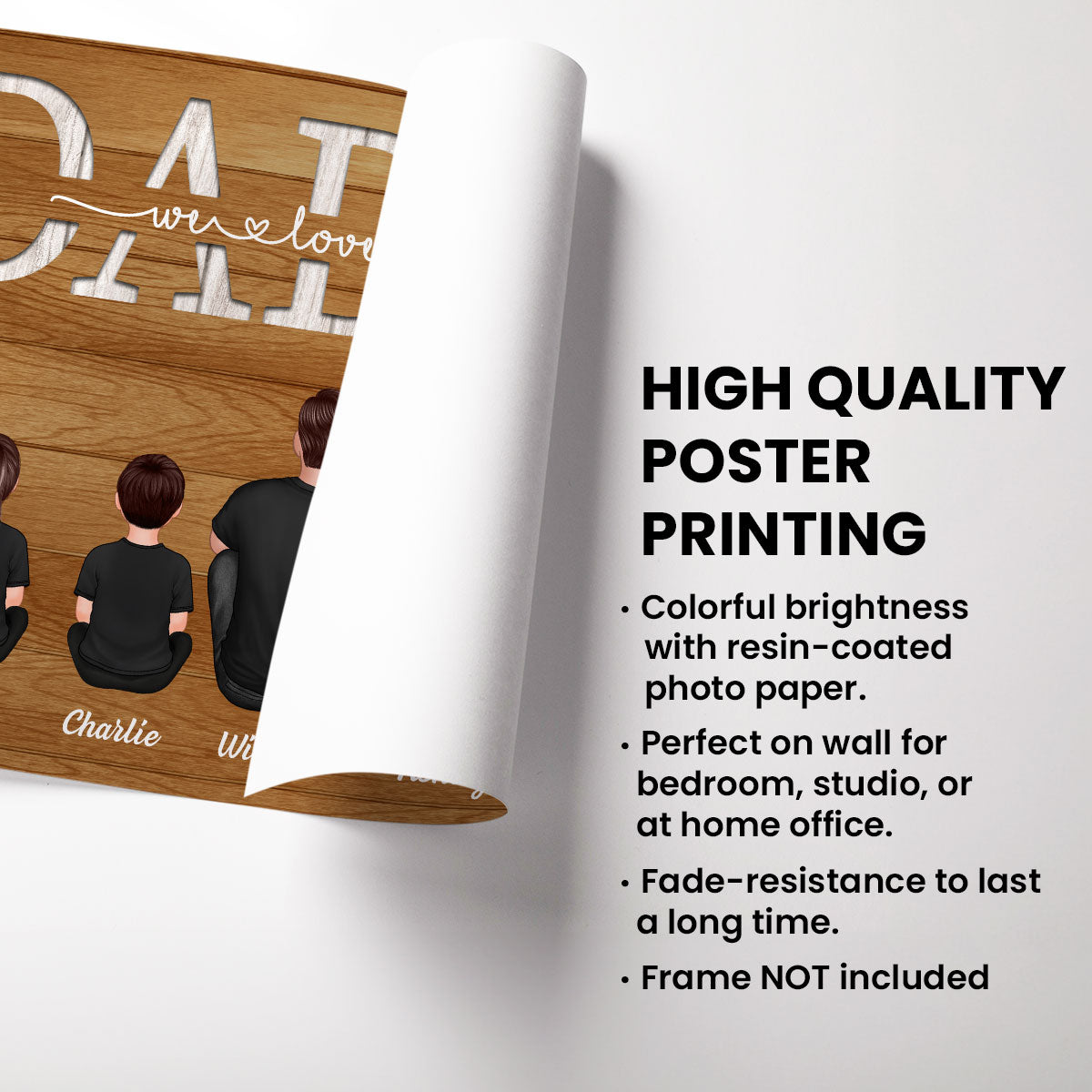 Daddy We Love You Gift For Dad Personalized Poster, Heartfelt 2025 Father's Day Gift, Birthday Gift For Dad