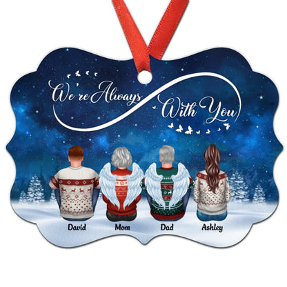 Always With You Infinity Family Memorial Personalized Christmas Ornament