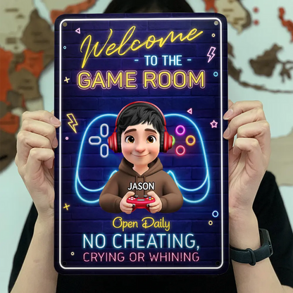 Welcome To The Game Room - Personalized Classic Metal Signs