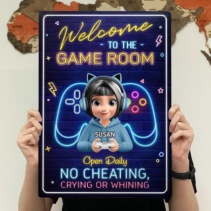 Welcome To The Game Room - Personalized Classic Metal Signs