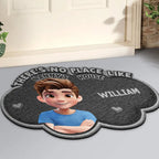 Faux Embroidery Effect There's No Place Like Grandma's House - Personalized Custom Shaped Doormat