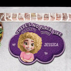 Faux Embroidery Effect There's No Place Like Grandma's House - Personalized Custom Shaped Doormat