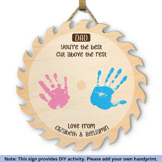 DIY Handprint Keepsake A Cut Above - Personalized Custom Shaped Wood Sign Wood Sign The Next Custom Gift