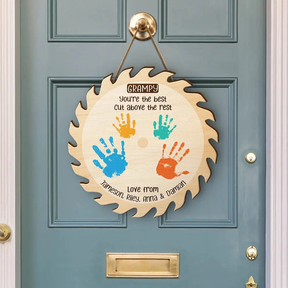 DIY Handprint Keepsake A Cut Above - Personalized Custom Shaped Wood Sign Wood Sign The Next Custom Gift