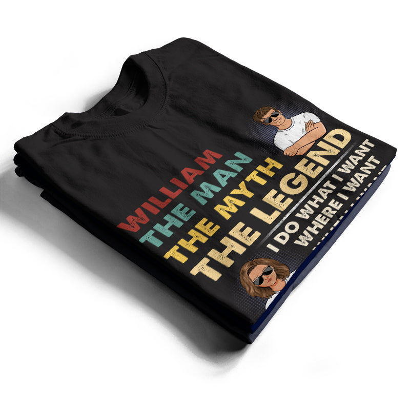 I Gotta Ask My Wife - Gift For Couple - Personalized Custom T Shirt