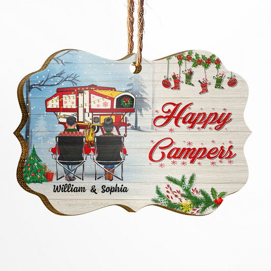 Home Is Where - Gift For Camping Lovers - Personalized Custom Wooden Ornament