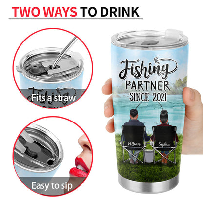 Fishing Partner Best Catch Of Life - Gift For Couple - Personalized Custom Tumbler