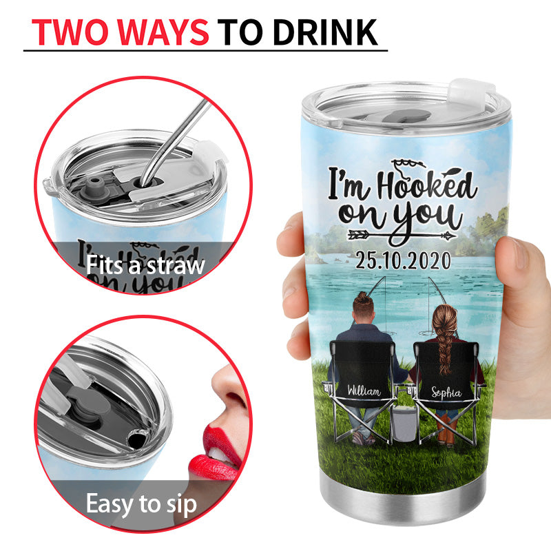 Hold Your Hand Fishing - Personalized Custom Tumbler