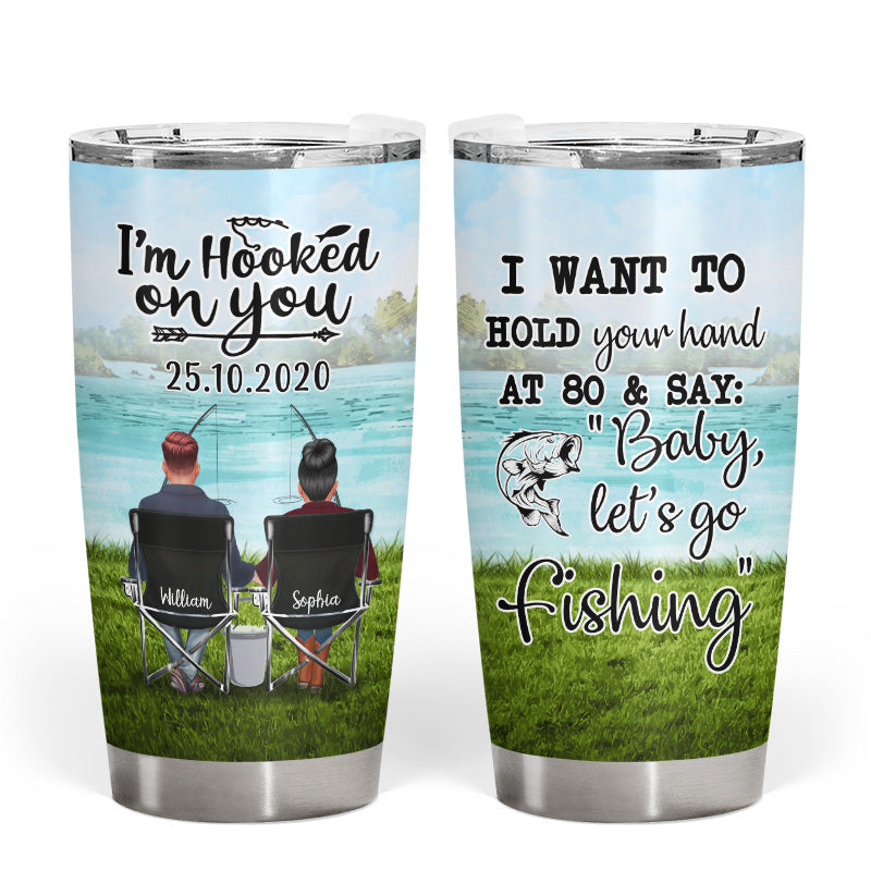 Hold Your Hand Fishing - Personalized Custom Tumbler
