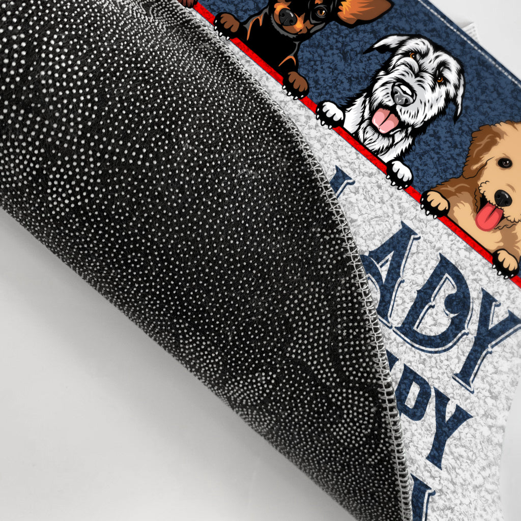 A Crazy Dog Lady - Gift For Dog Lovers - Personalized Custom Doormat