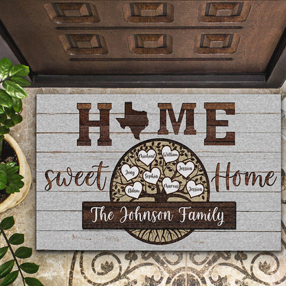 Home Sweet Home Family - Personalized Custom Doormat