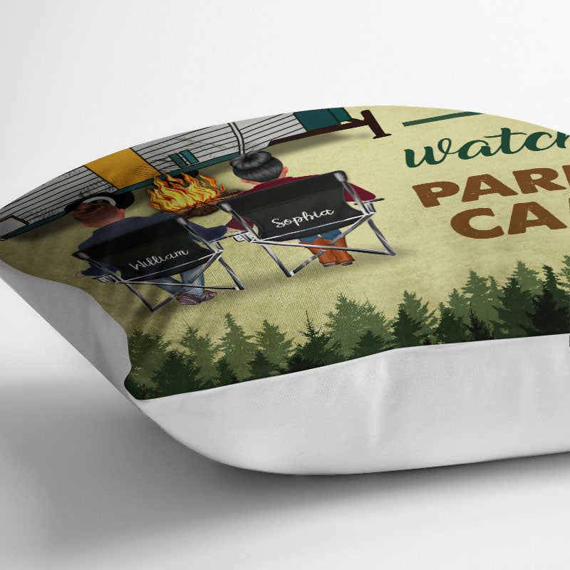 Let's Sit By The Campfire And Watch People Camping - Personalized Custom Pillow