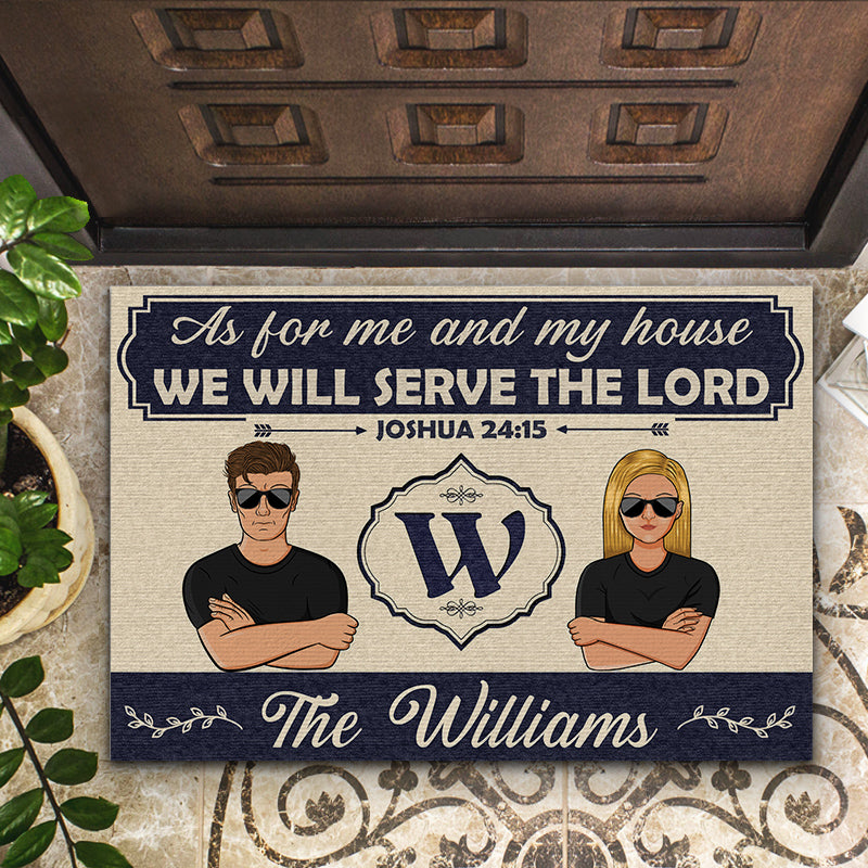 As For Me And My House Christianity - Personalized Custom Doormat