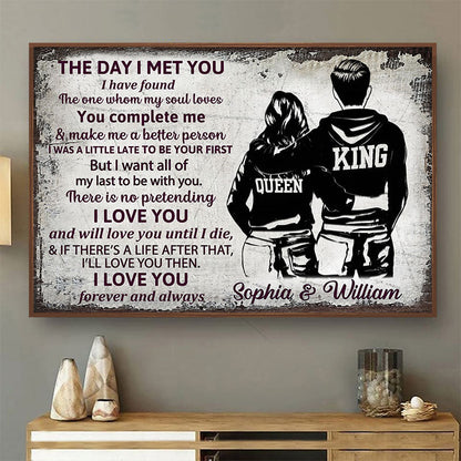 The Day I Met You I Have Found - Gift For Couple - Personalized Custom Poster